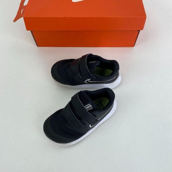 NIKE FLEX CONTACT STAR RUNNER BLACK/DARK GREY SNEA - Picture 2 of 6